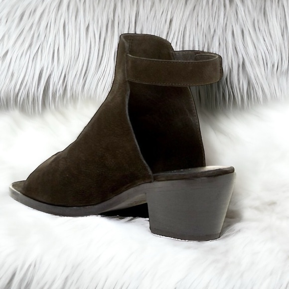 $245 Eileen Fisher VINTAGE Pagoda Shoes 8 Booties Sandals Open Toe Cut Outs NIB - Picture 4 of 16